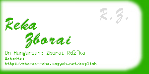 reka zborai business card